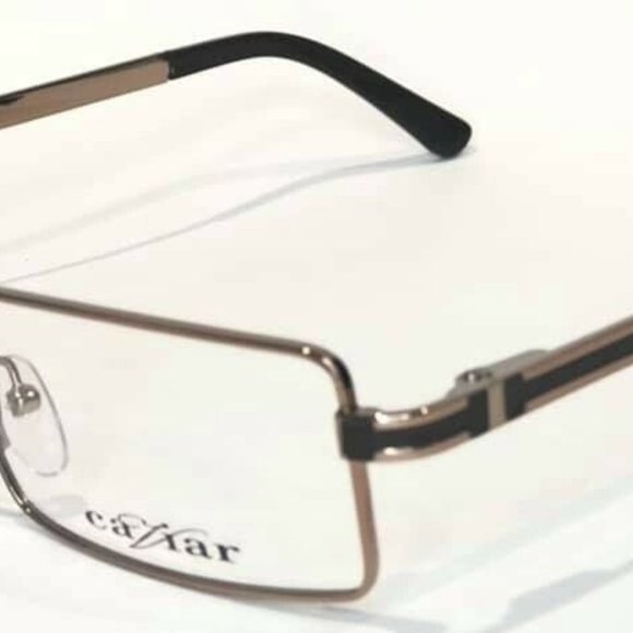 Caviar 4859 Eyeglasses Unisex Eye Glasses Metal Frame Leather Trim Metal New